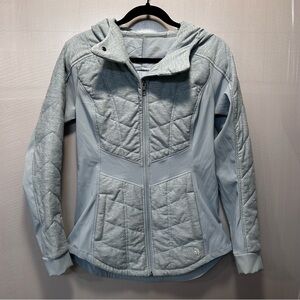 The North Face Pseudio Light Blue Quilted Hybrid Jacket Size Small